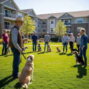 community dog training at condo community group class