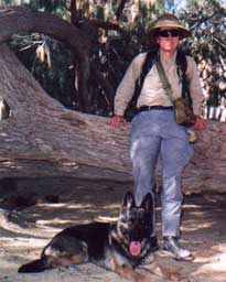 Hiking with Favorite German Shepherd Dog
